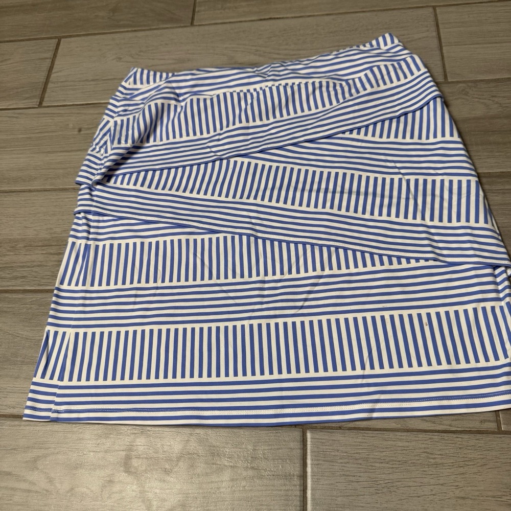 J. McLaughlin Nicola Catalina Cloth Skirt‎ Bangle Stripe Asymmetrical  Sz L